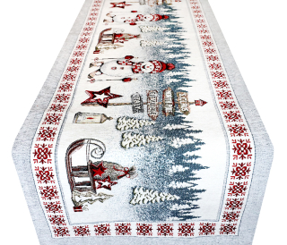 Vianočný gobelínový behúň na stôl Severný pól 40x130 cm Chenille IT037